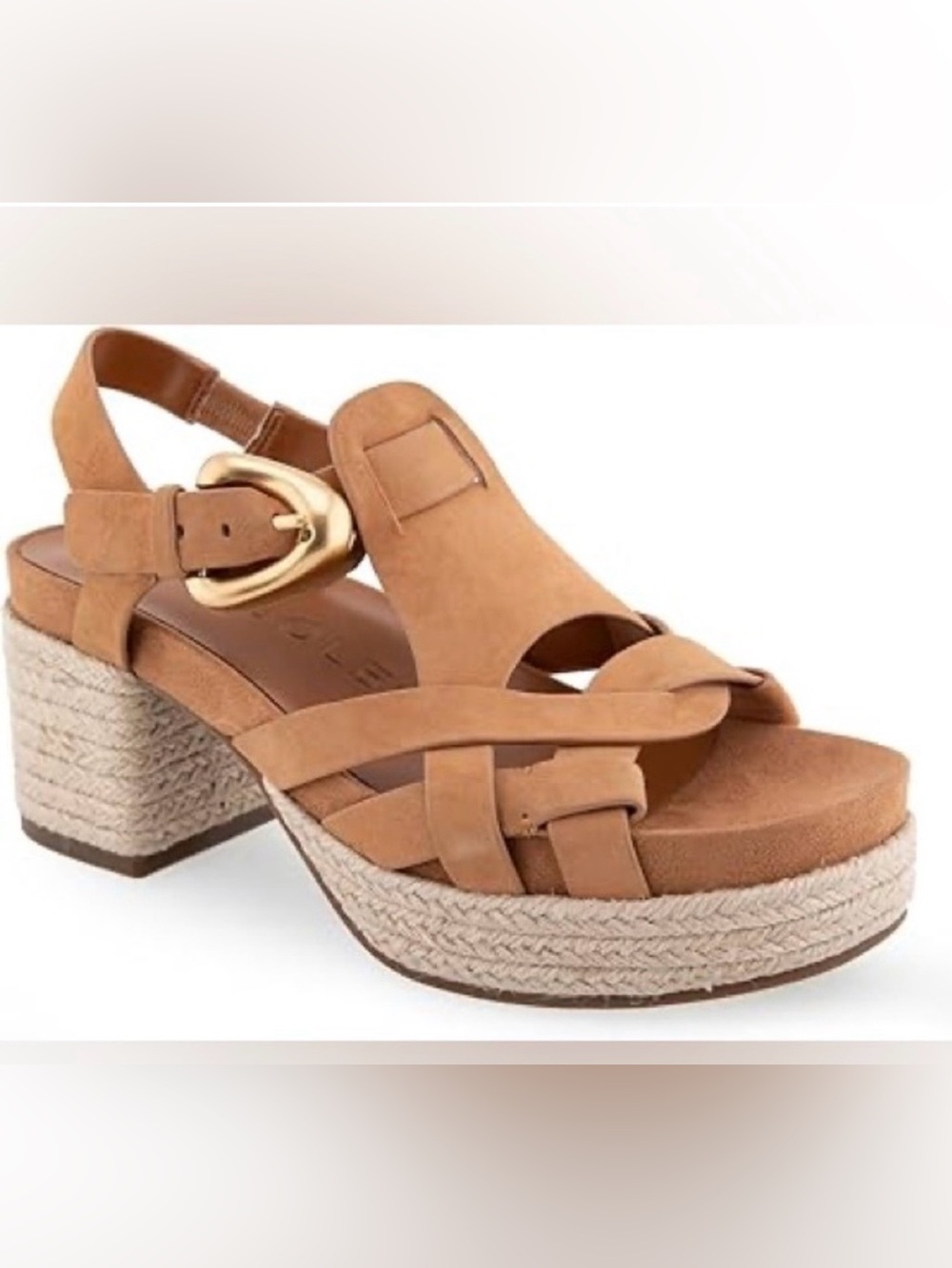 AEROSOLES Chatham Tan Suede Platform Espadrille sole Sandals NIB (SIZE 9.5) $150
